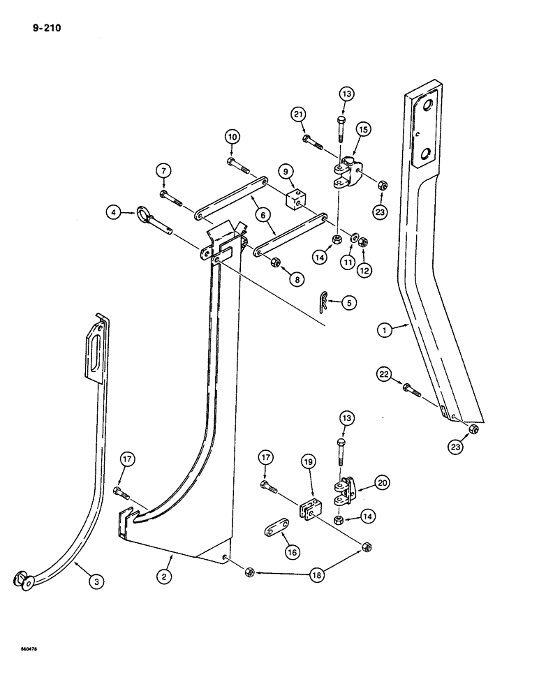 Схема запчастей Case CASE - (9-210) - PLOW BLADES AND CHUTES, BENT BLADE - 1" X 24" X 3/4" CLEARANCE (09) - CHASSIS