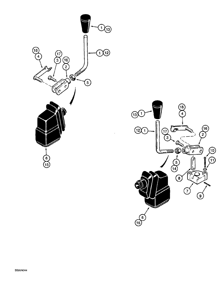 Схема запчастей Case 760 - (08-160) - PLOW CONTROL VALVE - H672781, CONTROL LEVERS (35) - HYDRAULIC SYSTEMS