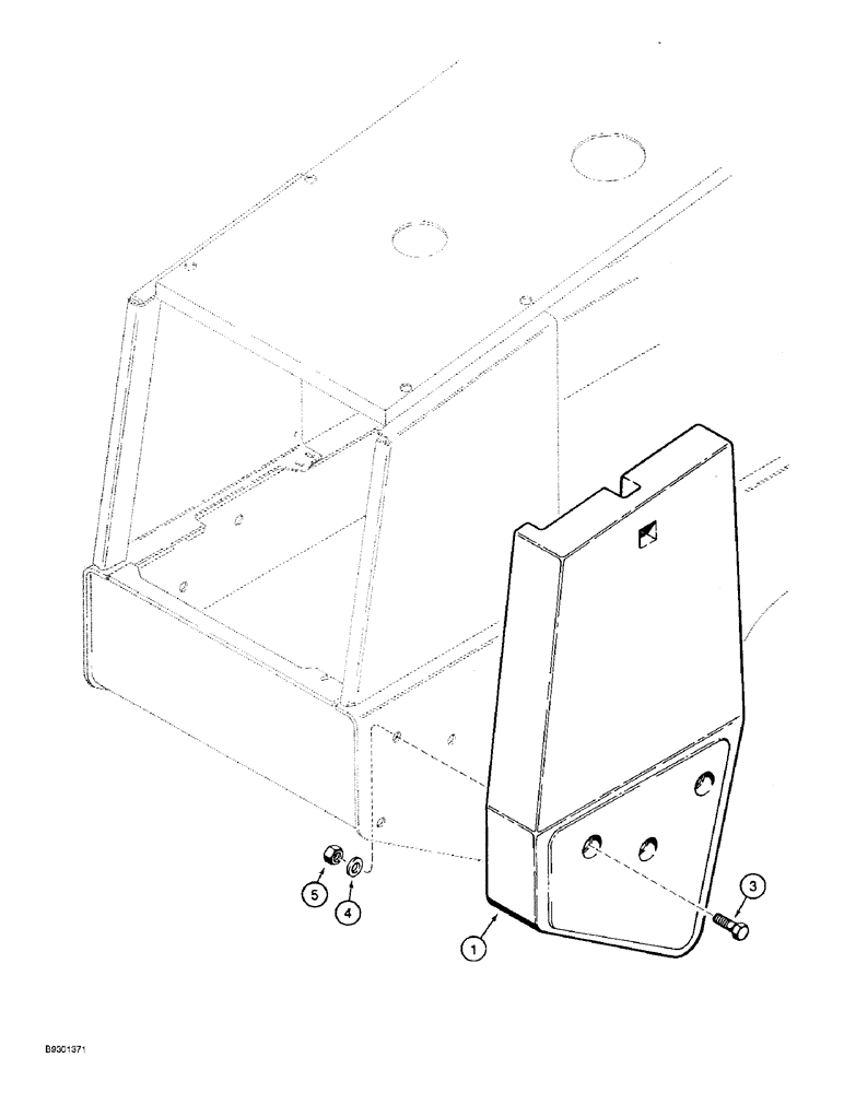 Схема запчастей Case 821B - (9-022) - COUNTERWEIGHTS, 2400 POUND TOTAL WEIGHT (09) - CHASSIS/ATTACHMENTS