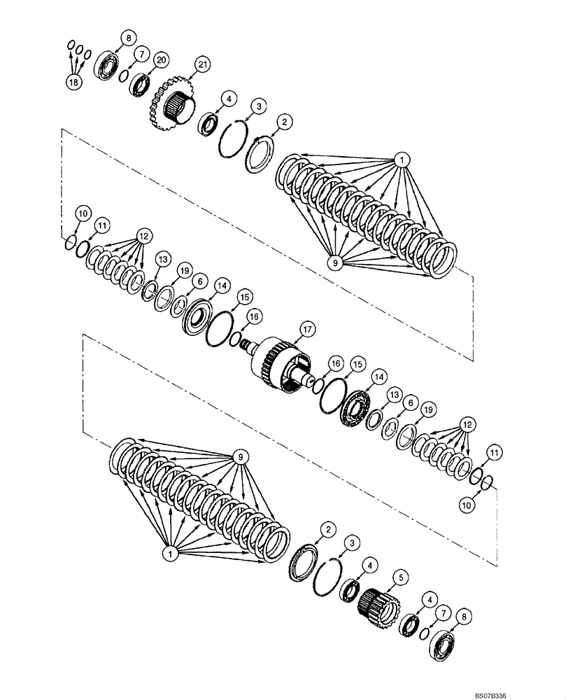 Схема запчастей Case 885 - (06.11[00]) - TRANSMISSION - 4TH SPEED AXLE (06) - POWER TRAIN
