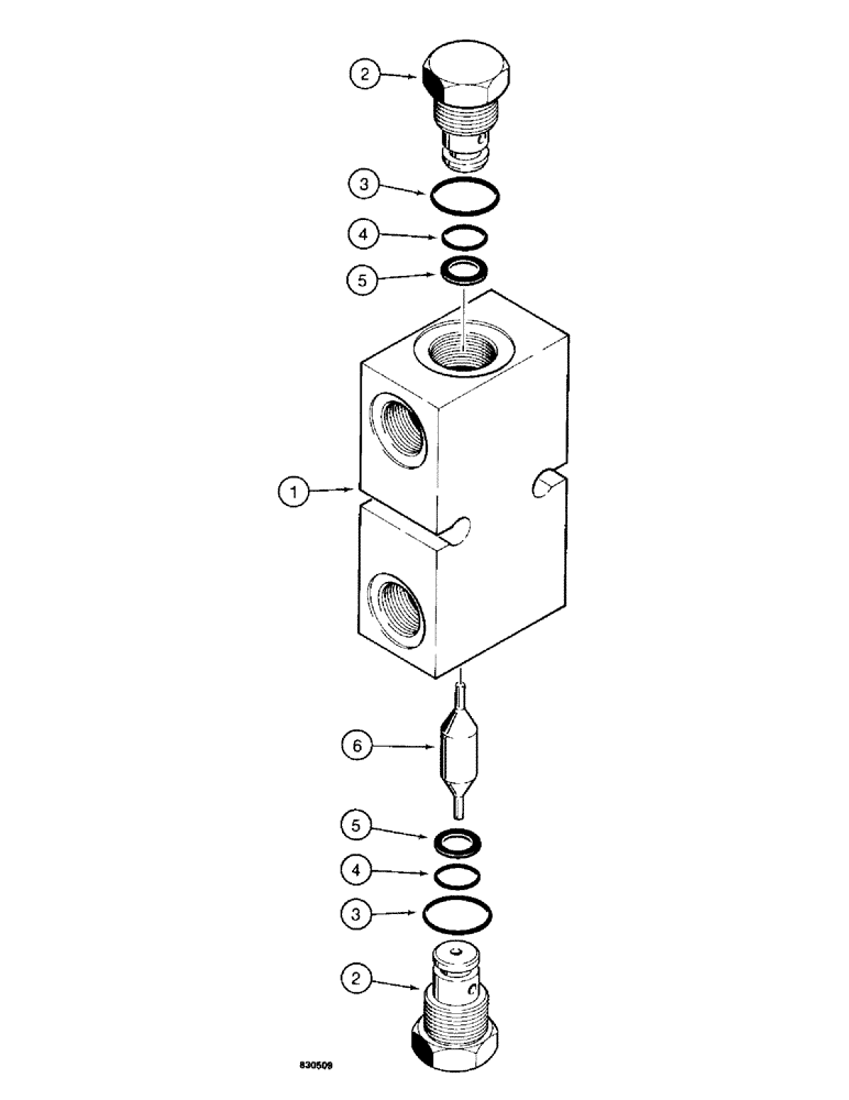 Схема запчастей Case 1187 - (244) - LEVELER CHECK VALVE (07) - HYDRAULIC SYSTEM