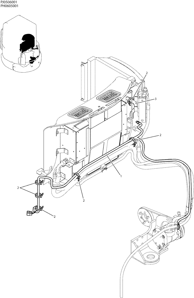 Схема запчастей Case CX50B - (05-024) - HARNESS ASSY (COOLER) (55) - ELECTRICAL SYSTEMS