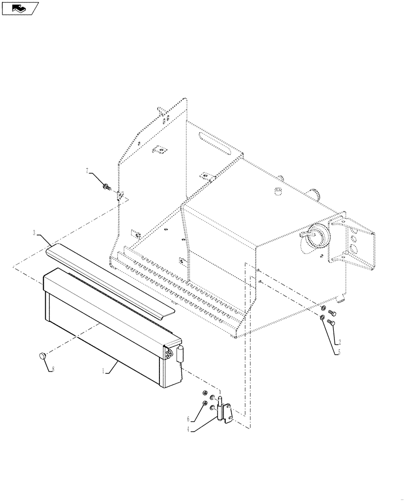Схема запчастей Case 590SN - (35.750.03) - HYDRAULICS - TANK, TOOL BOX (35) - HYDRAULIC SYSTEMS