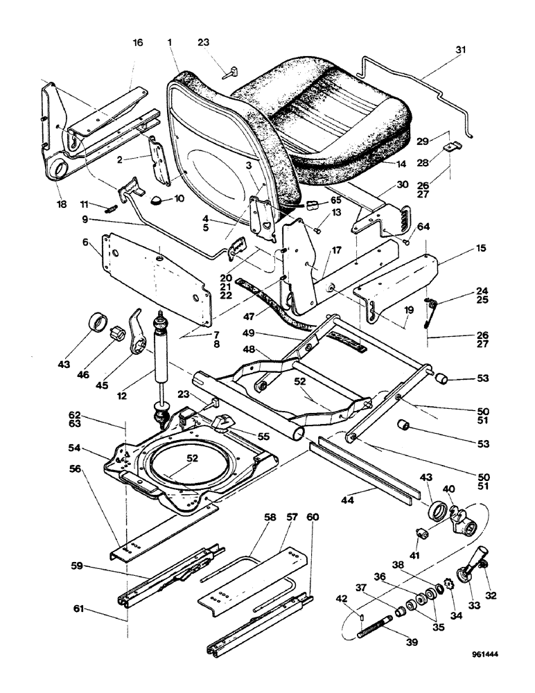 Схема запчастей Case 580G - (454) - SEAT (BOSTROM) (09) - CHASSIS/ATTACHMENTS