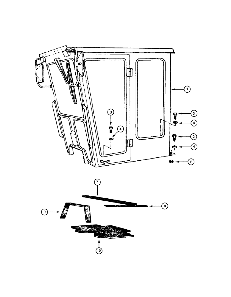 Схема запчастей Case 865 AWD - (09-052[01]) - CAB - ASSEMBLY (CLOSED CAB) (09) - CHASSIS