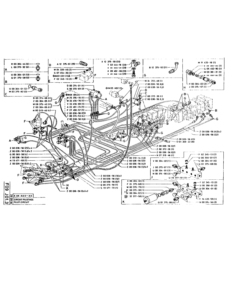 Схема запчастей Case 160CK - (122) - PILOT CIRCUIT (07) - HYDRAULIC SYSTEM