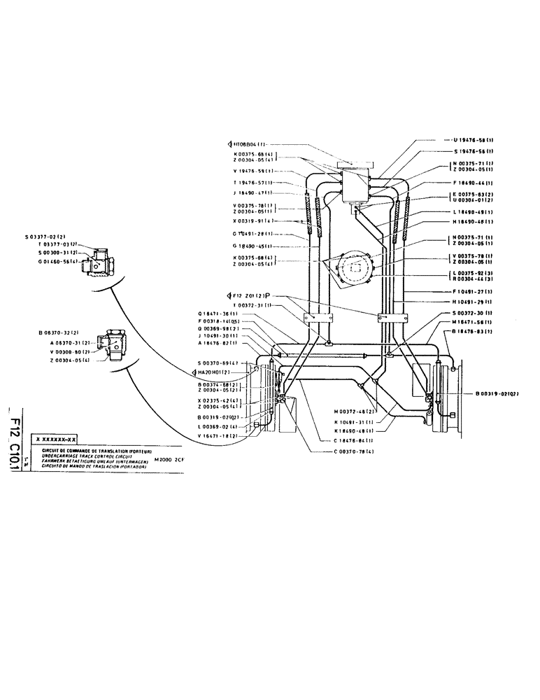 Схема запчастей Case LC80M - (048) - UPPERCARRIAGE TRACK CONTROL CIRCUIT 