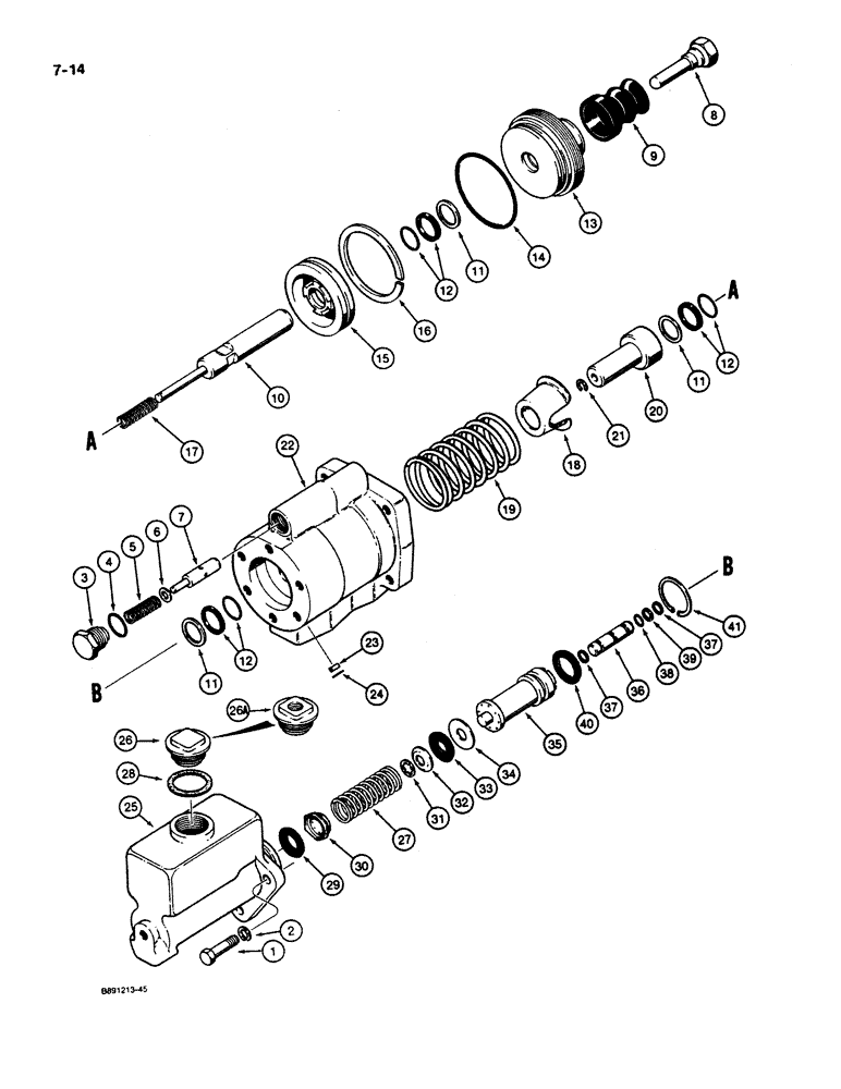 Схема запчастей Case W11B - (7-014) - L126954 AND L127312 BRAKE ACTUATORS, MODELS WITH FRONT WHEEL BRAKES ONLY (07) - BRAKES
