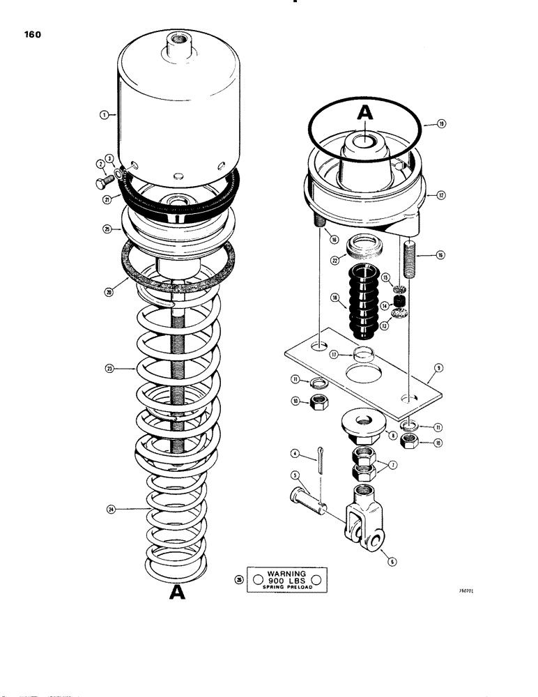 Схема запчастей Case W20 - (160) - L48127 SAFETY CHAMBER (07) - BRAKES