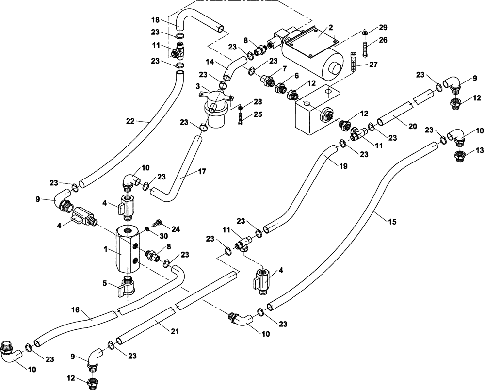 Схема запчастей Case DV204 - (12-94/124[01]) - DRUM SPRINKLIK SYSTEM (12) - Chassis/Attachments