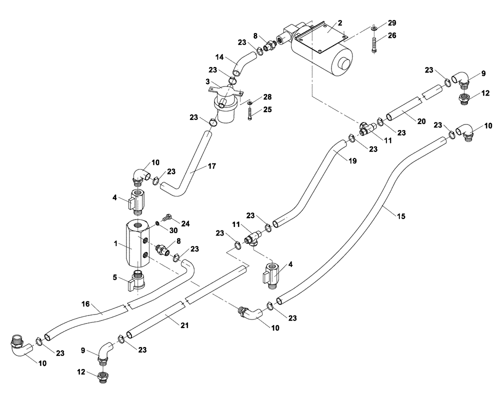 Схема запчастей Case DV204 - (12-94/124[02]) - DRUM SPRINKLIK SYSTEM (12) - Chassis/Attachments