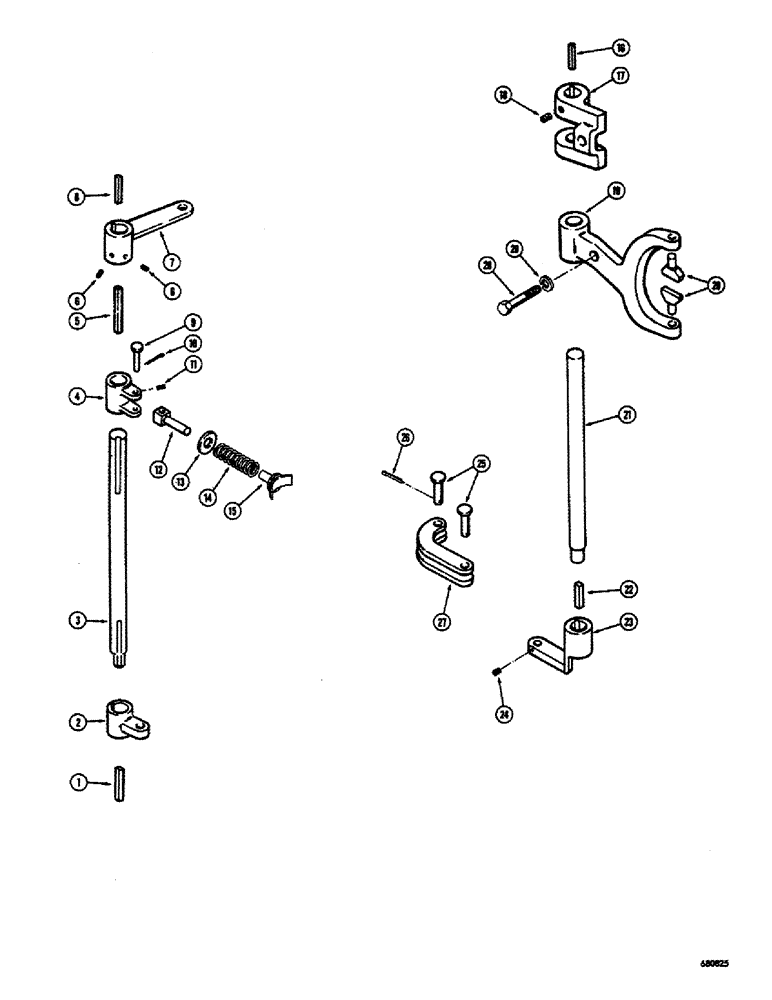 Схема запчастей Case 300 - (152) - CLUTCH LINKAGE, HOLT WINCH (18) - ATTACHMENT ACCESSORIES