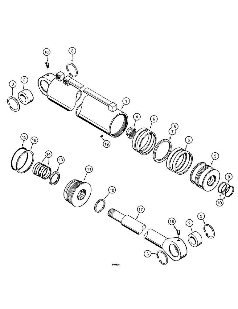 Схема запчастей Case 1187 - (274) - SHEAR ARM CYLINDER (07) - HYDRAULIC SYSTEM