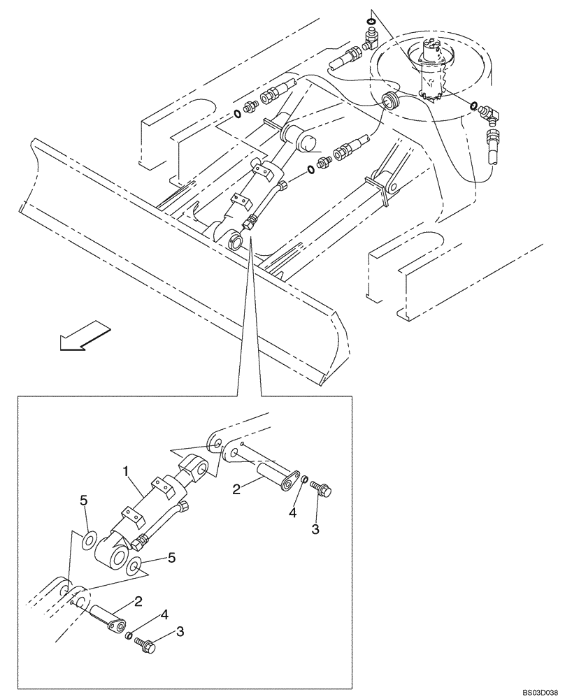 Схема запчастей Case CX80 - (09-52) - DOZER BLADE CYLINDER MOUNTING (09) - CHASSIS/ATTACHMENTS