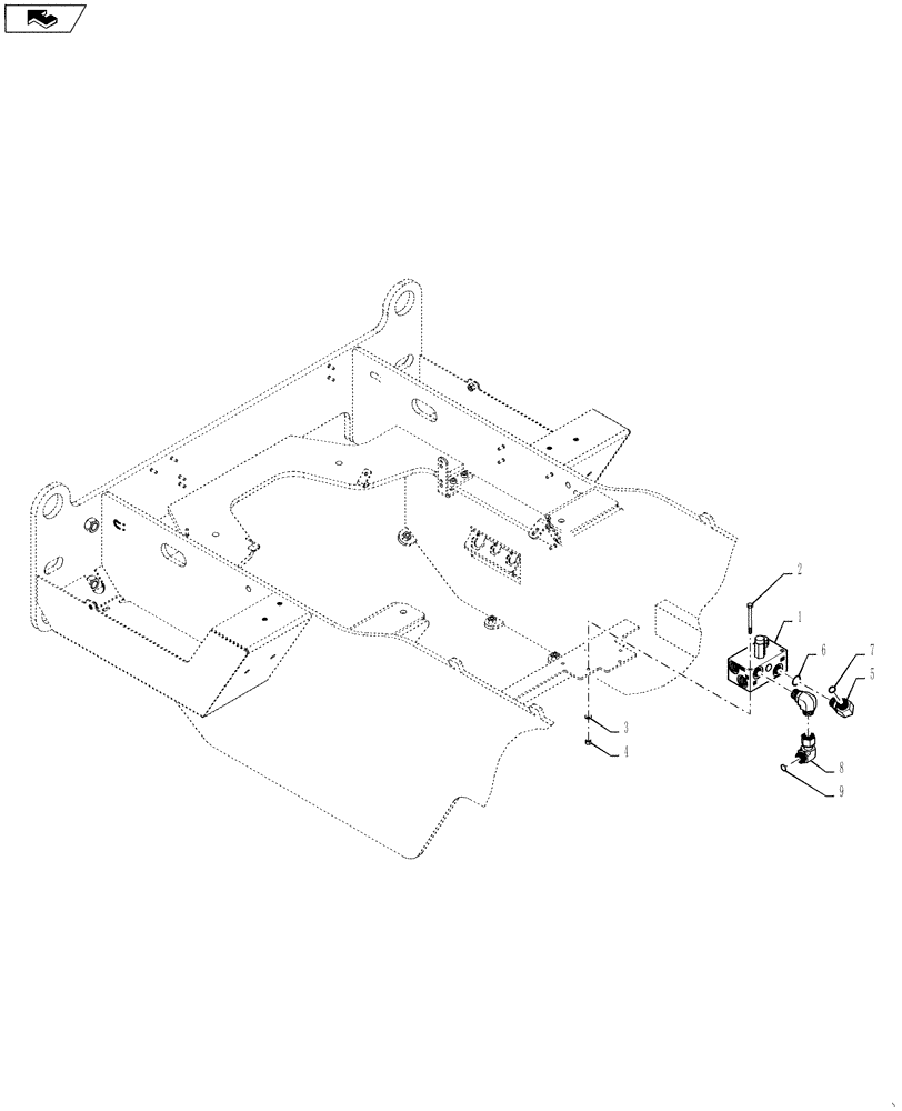 Схема запчастей Case 621F - (35.752.01) - FAN RELIEF VALVE INSTALLATION (35) - HYDRAULIC SYSTEMS