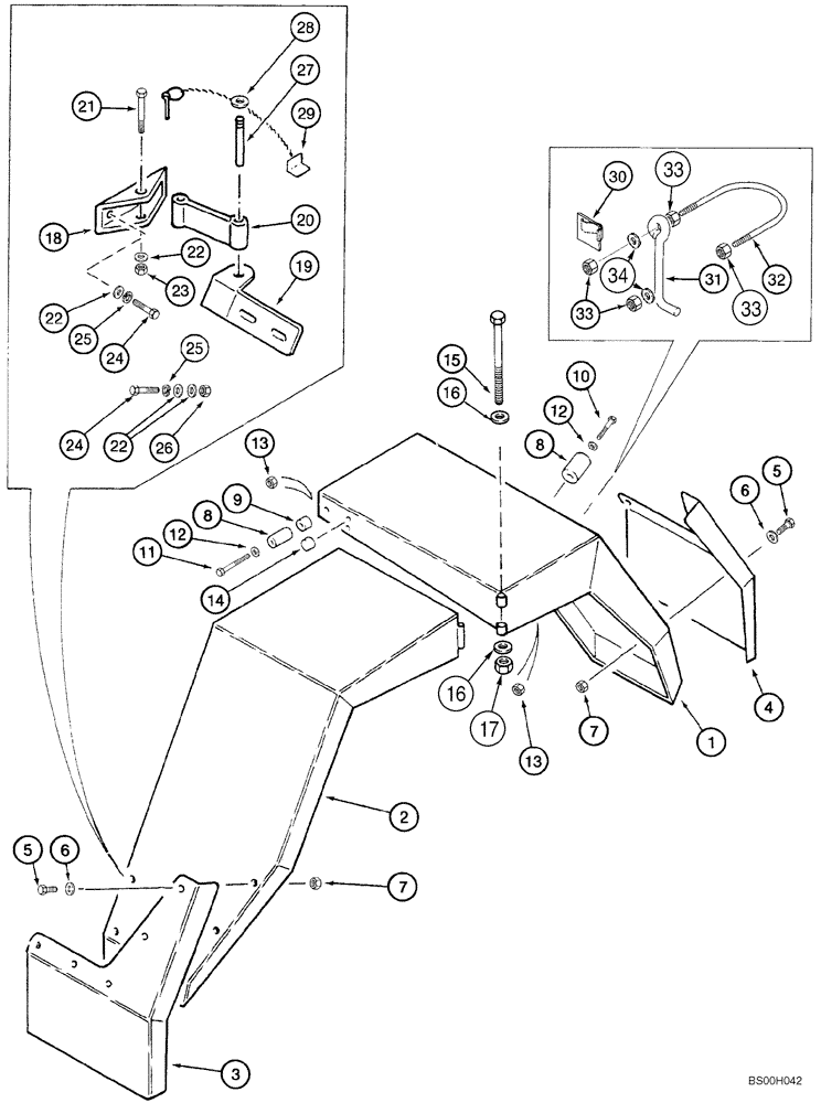 Схема запчастей Case 821C - (09-22) - FENDERS, REAR - TUV (Dec 11 2008 2:33PM) (09) - CHASSIS
