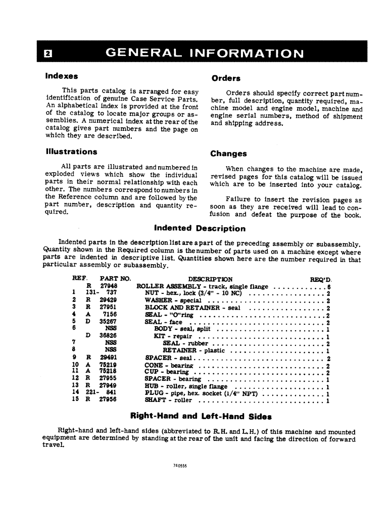 Схема запчастей Case 585 - (02) - GENERAL INFORMATION (05) - SERVICE & MAINTENANCE