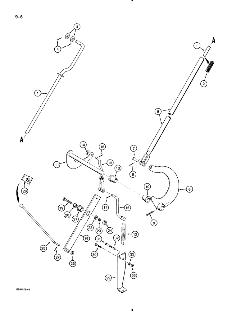 Схема запчастей Case 580K - (9-006) - LOADER ANTIROLLBACK CONTROL (09) - CHASSIS/ATTACHMENTS
