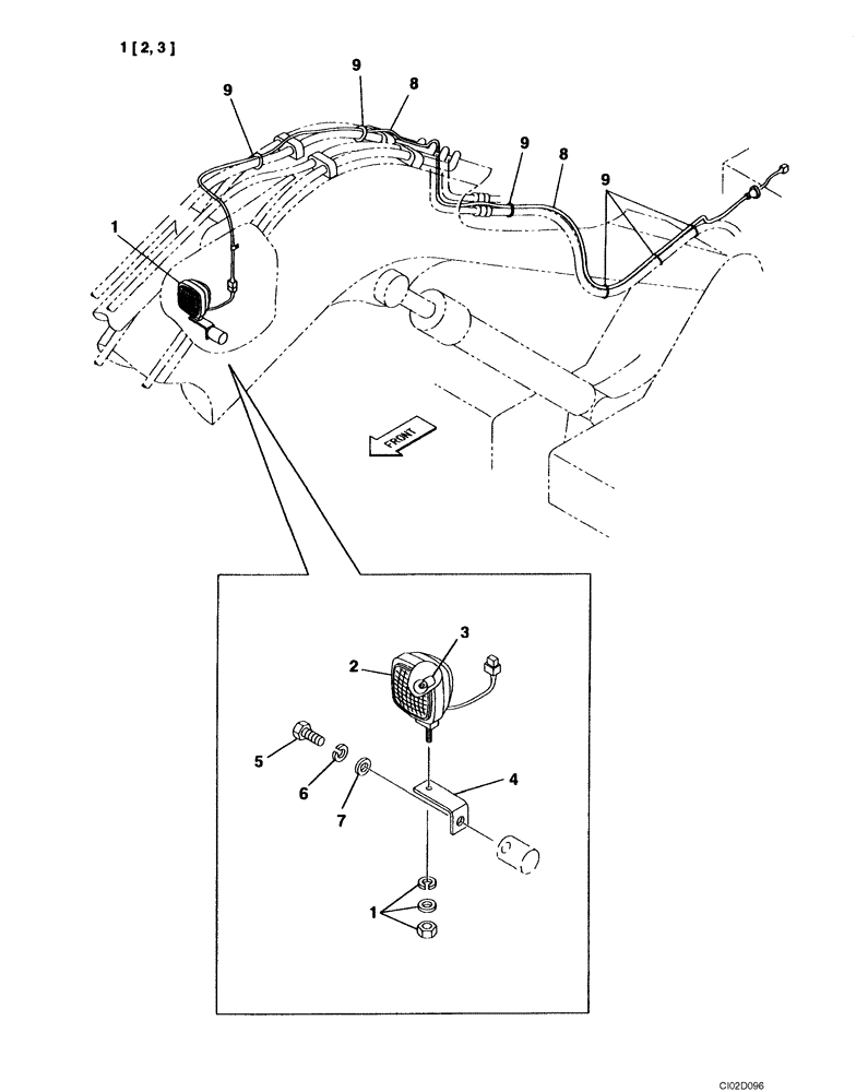 Схема запчастей Case CX80 - (04-08) - LAMP, WORK - STANDARD BOOM (04) - ELECTRICAL SYSTEMS