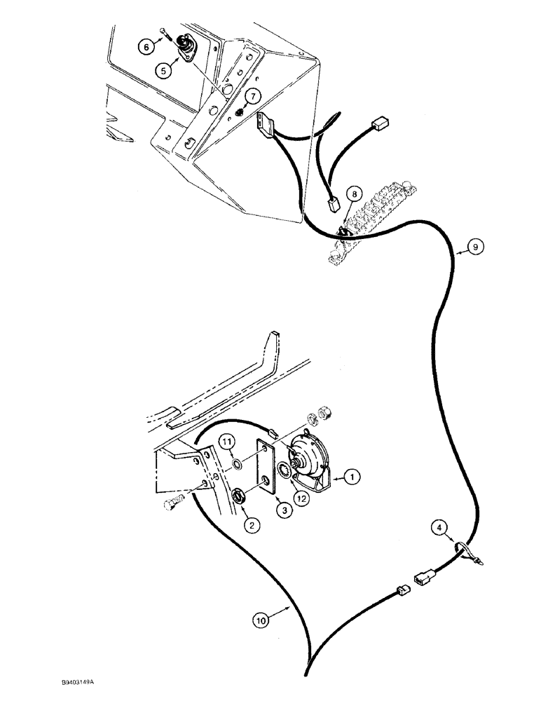 Схема запчастей Case 480F LL - (4-40) - HORN (04) - ELECTRICAL SYSTEMS