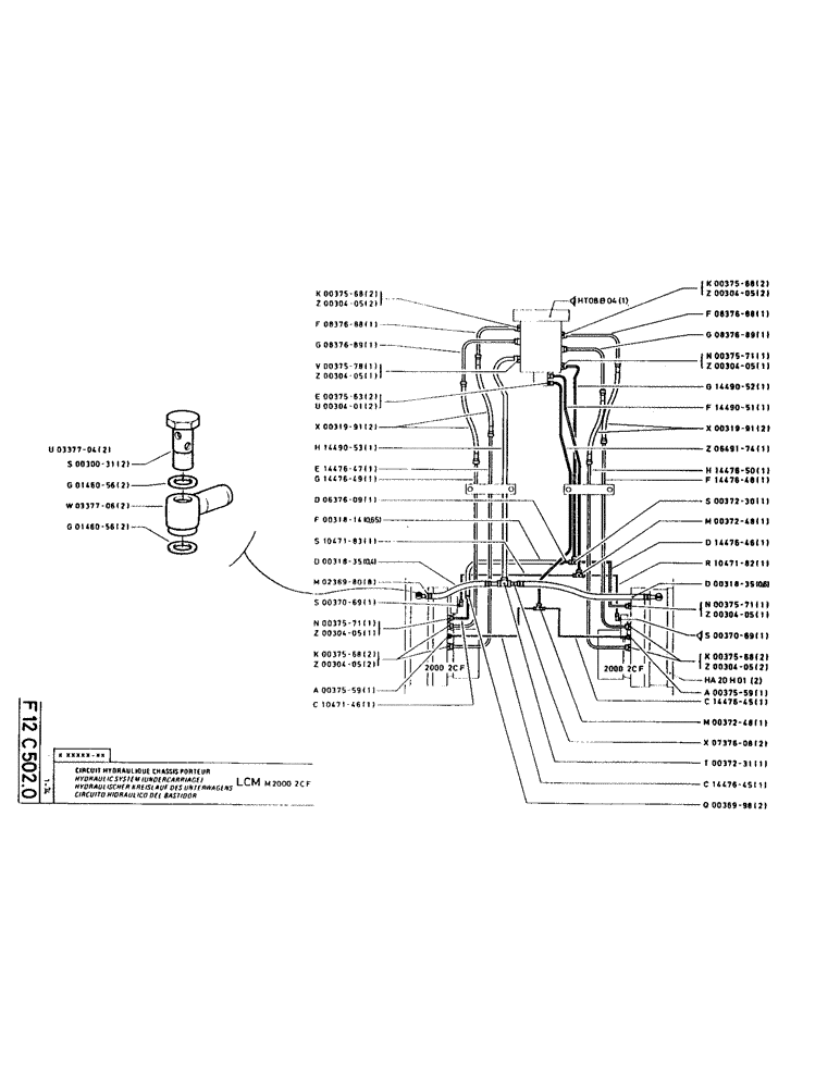 Схема запчастей Case LC80M - (050) - HYDRAULIC SYSTEM (UNDERCARRIAGE) 