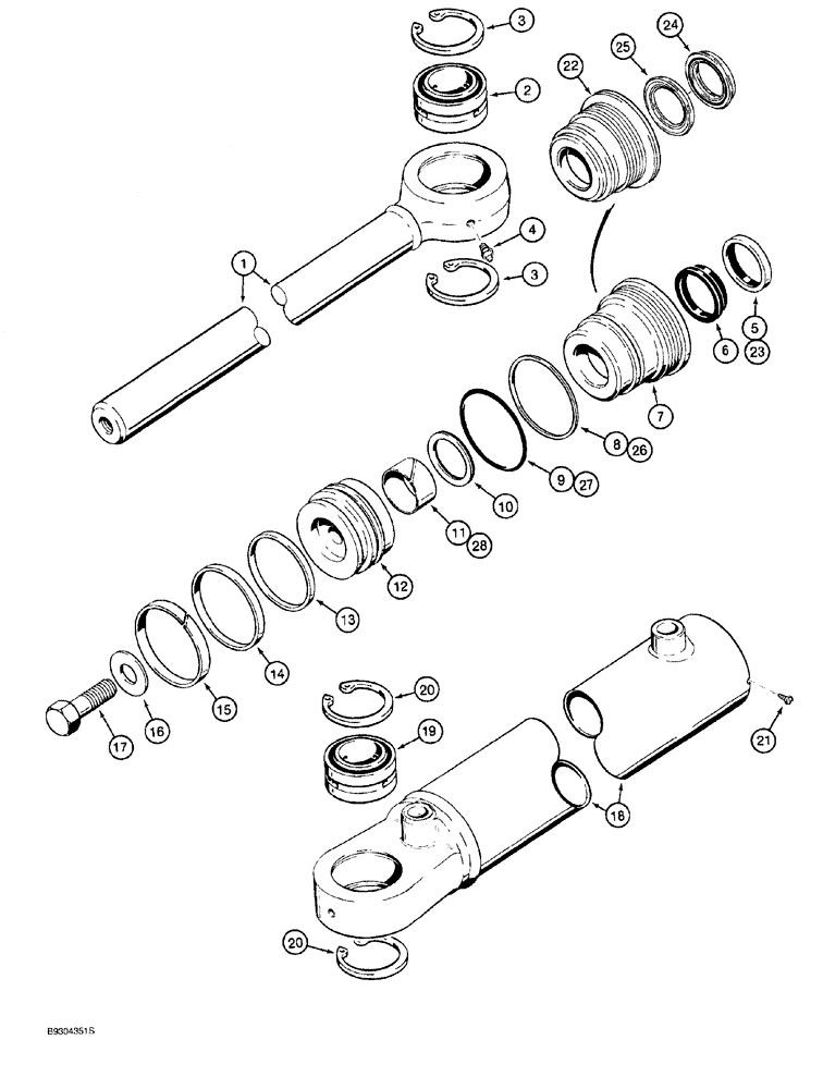 Схема запчастей Case 921 - (5-016) - STEERING CYLINDER (05) - STEERING