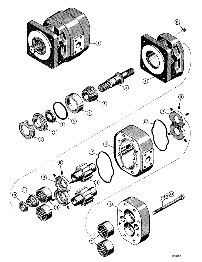 Схема запчастей Case 1000D - (306) - D29449 HYDRAULIC PUMP (07) - HYDRAULIC SYSTEM