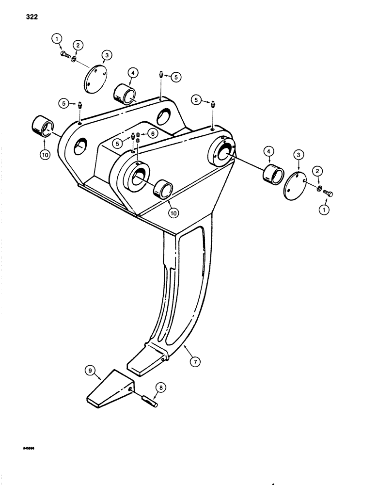 Схема запчастей Case 1080 - (322) - RIPPER TOOTH (84) - BOOMS, DIPPERS & BUCKETS
