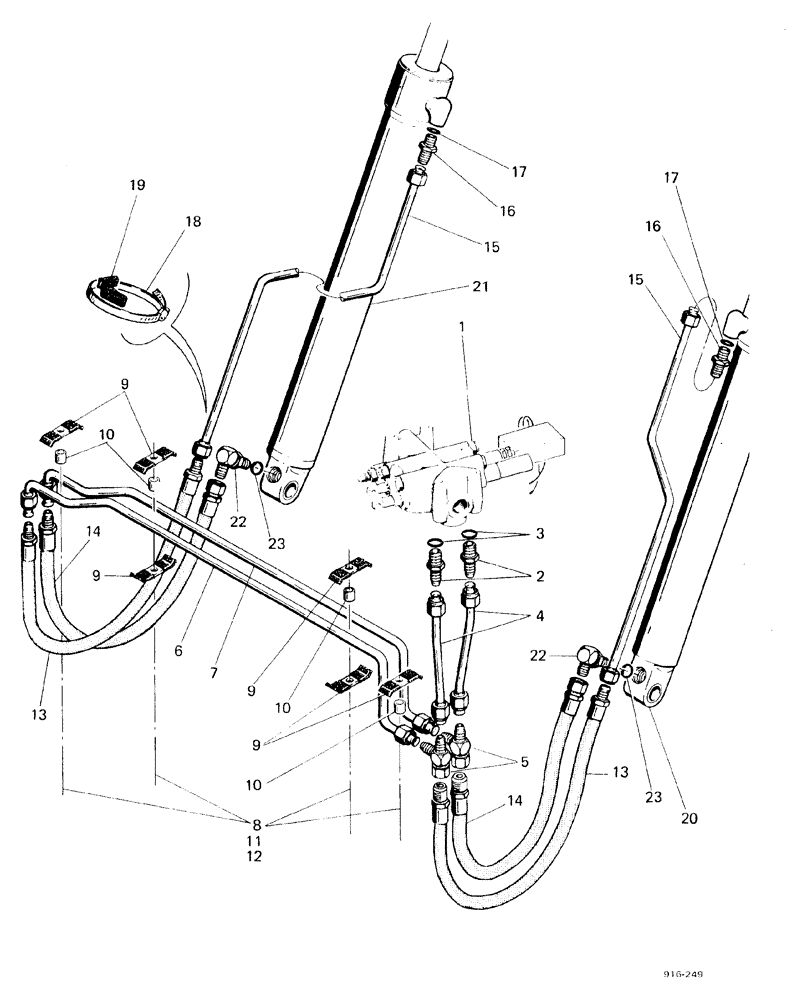 Схема запчастей Case 580F - (144) - LOADER LIFT CYLINDER (35) - HYDRAULIC SYSTEMS