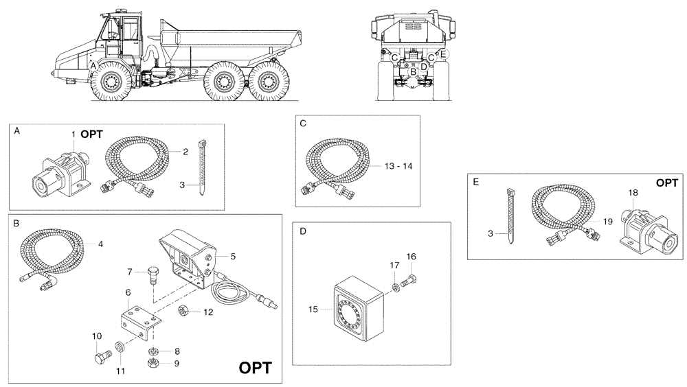 Схема запчастей Case 325 - (6.720A[01A]) - ELECTRIC COMPONENTS (13) - Electrical System / Decals