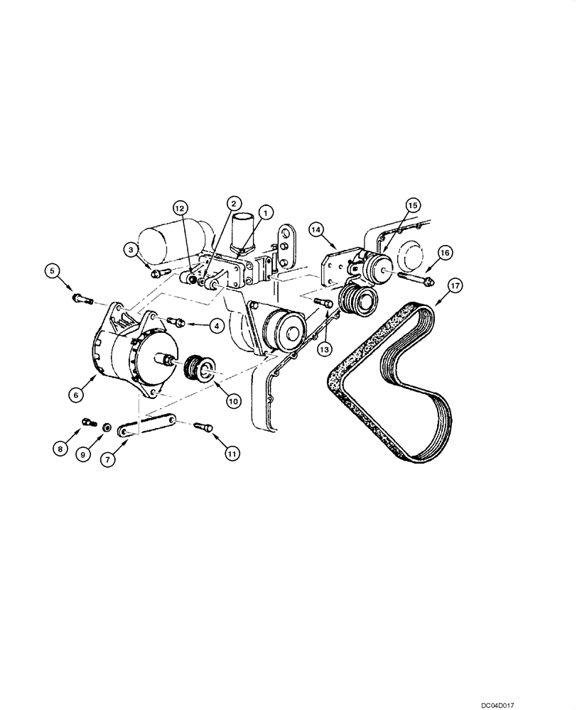 Схема запчастей Case 885 - (04.03[00]) - ALTERNADOR 70A - ASSEMBLY (04) - ELECTRICAL SYSTEMS