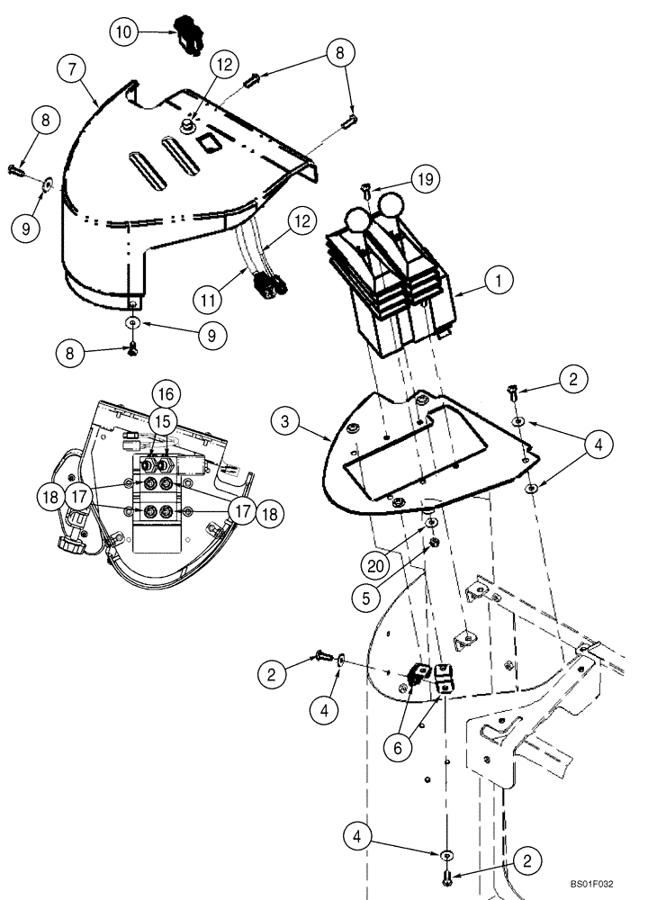 Схема запчастей Case 921C - (08-24) - HYDRAULICS - LOADER CONTROL (08) - HYDRAULICS