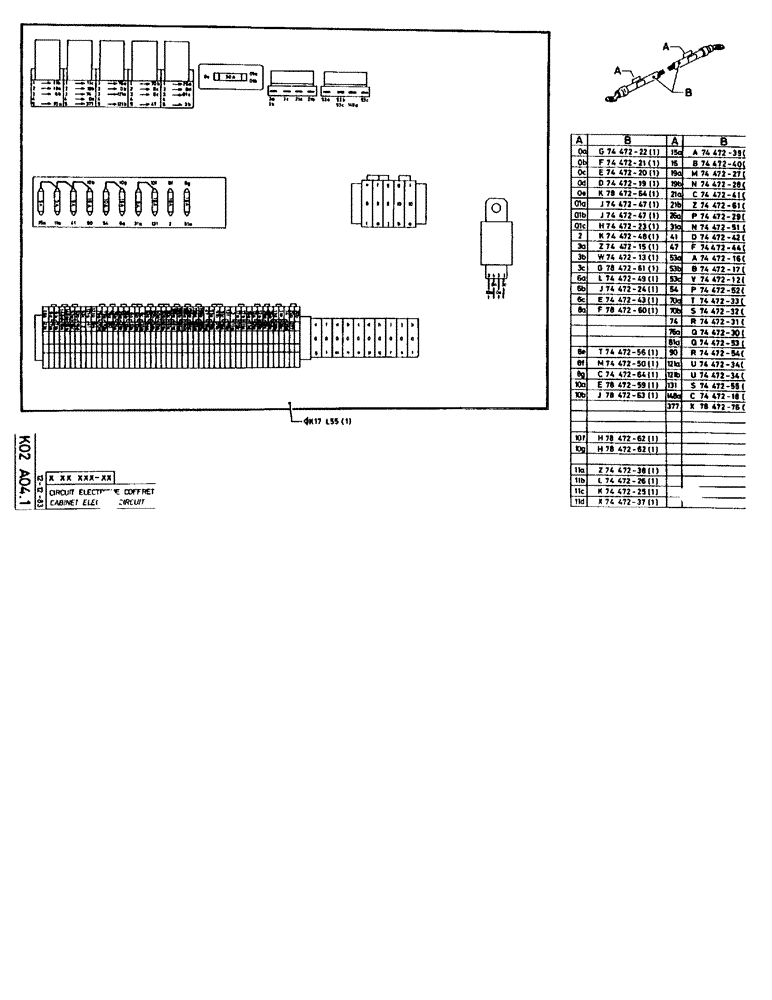 Схема запчастей Case 90BCL - (327) - CABINET ELECTRIC CIRCUIT (06) - ELECTRICAL SYSTEMS
