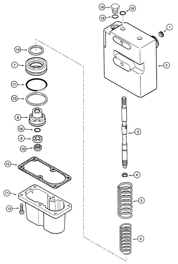 Схема запчастей Case 855E - (7-08) - 1272218C1 BRAKE VALVE (07) - BRAKES