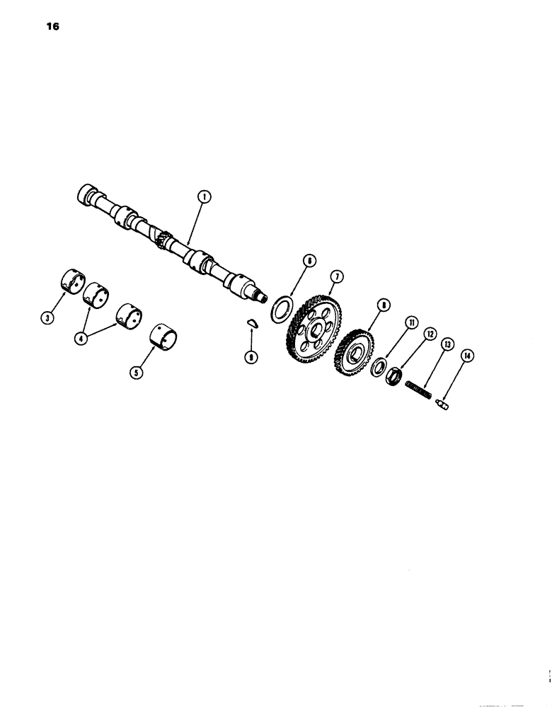 Схема запчастей Case 680E - (016) - CAMSHAFT, 336BD DIESEL ENGINE (10) - ENGINE