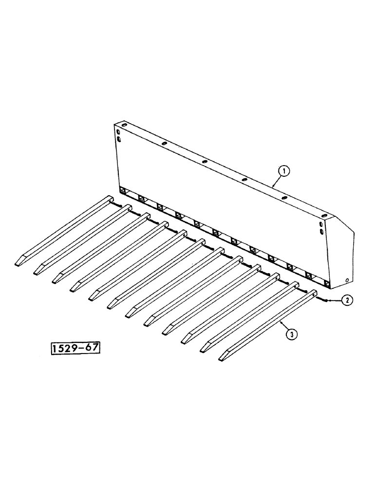 Схема запчастей Case 1529 - (166) - MANURE FORK 