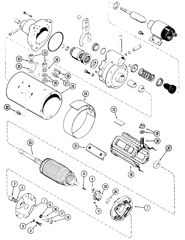Схема запчастей Case 475 - (080) - A145555 STARTER, DELCO-REMY NO. 1113478 (55) - ELECTRICAL SYSTEMS