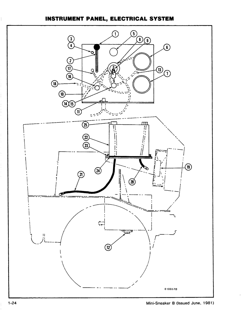 Схема запчастей Case CASE - (1-24) - INSTRUMENT PANEL, ELECTRICAL SYSTEM (04) - ELECTRICAL SYSTEMS