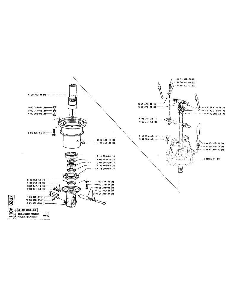 Схема запчастей Case 160CK - (321) - AUGER MECHANISM (18) - ATTACHMENT ACCESSORIES