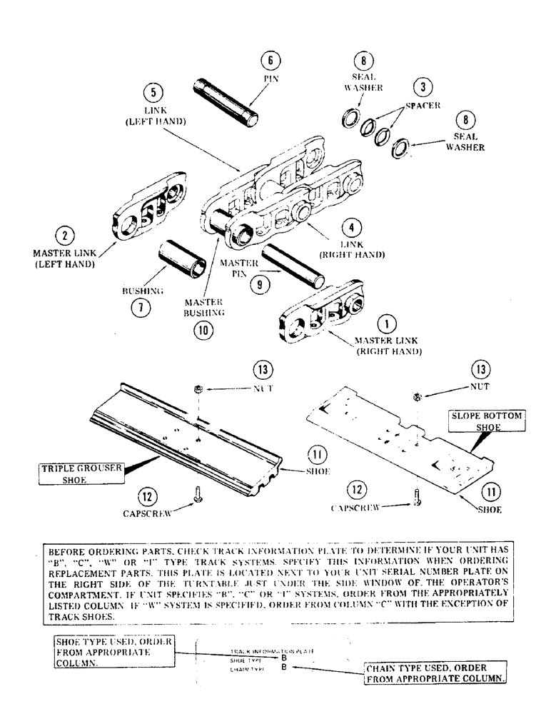 Схема запчастей Case 50 - (026) - TRACK SYSTEM (48) - TRACKS & TRACK SUSPENSION