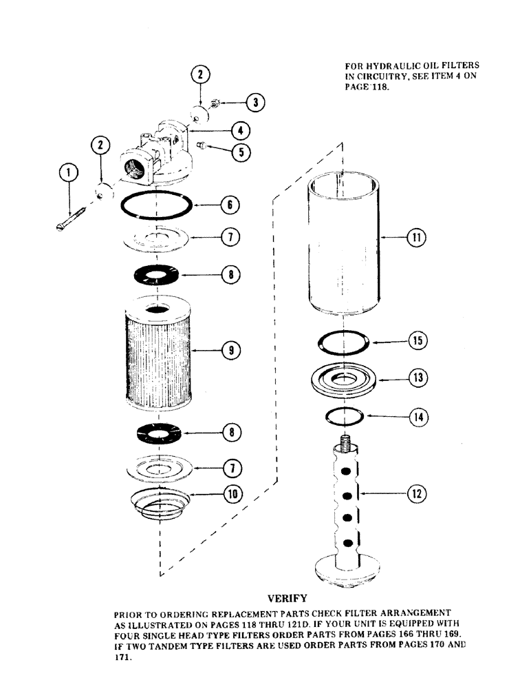Схема запчастей Case 35 - (166) - HYDRAULIC OIL FILTER (35) - HYDRAULIC SYSTEMS