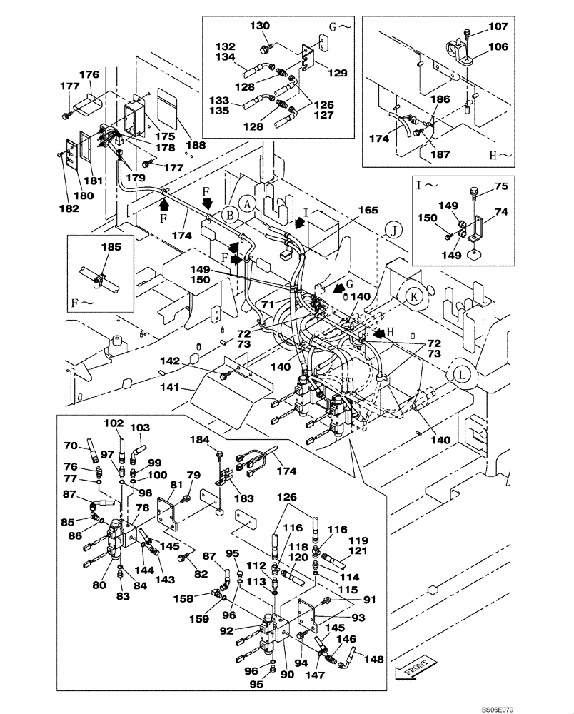Схема запчастей Case CX800 - (08-081-00[01]) - CIRCUIT, HYDRAULIC-ELECTRICAL - SELF-DETACHING COUNTERWEIGHT SYSTEM (08) - HYDRAULICS