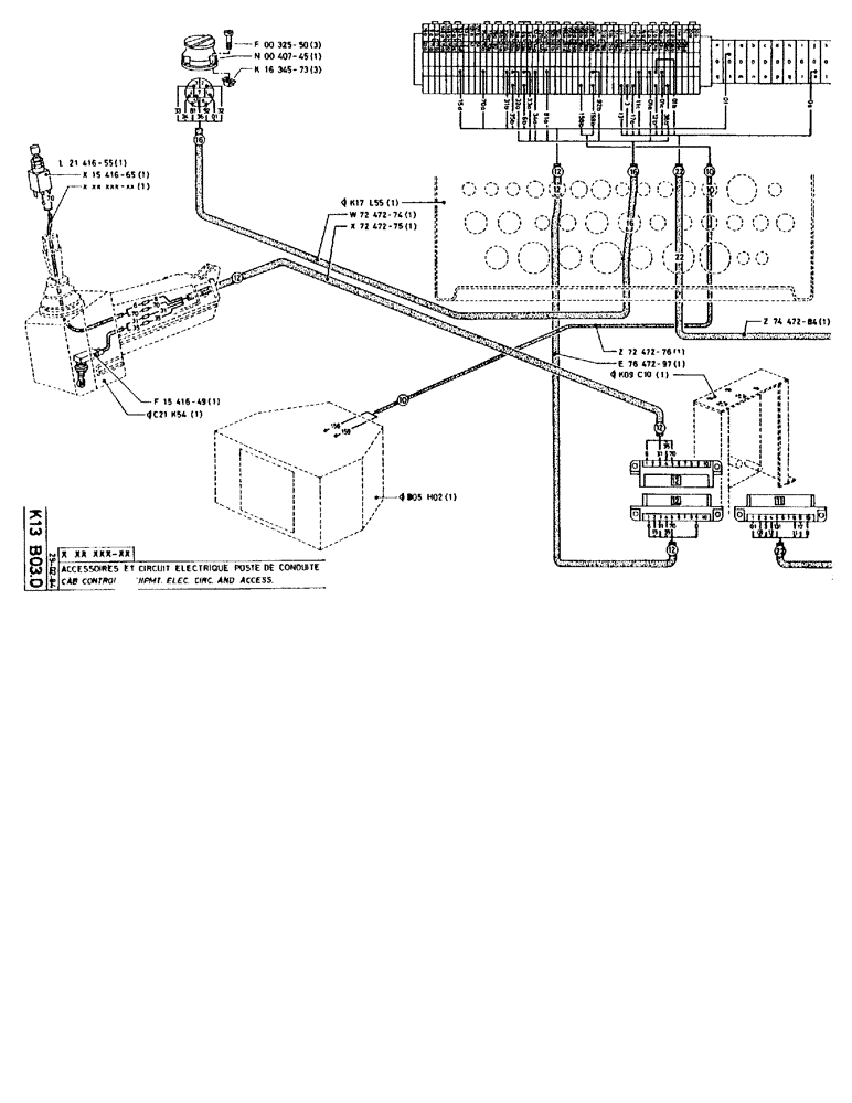 Схема запчастей Case 90BCL - (359) - CAB CONTROL EQUIPMT. ELEC. CIRC. AND ACCESS. (06) - ELECTRICAL SYSTEMS