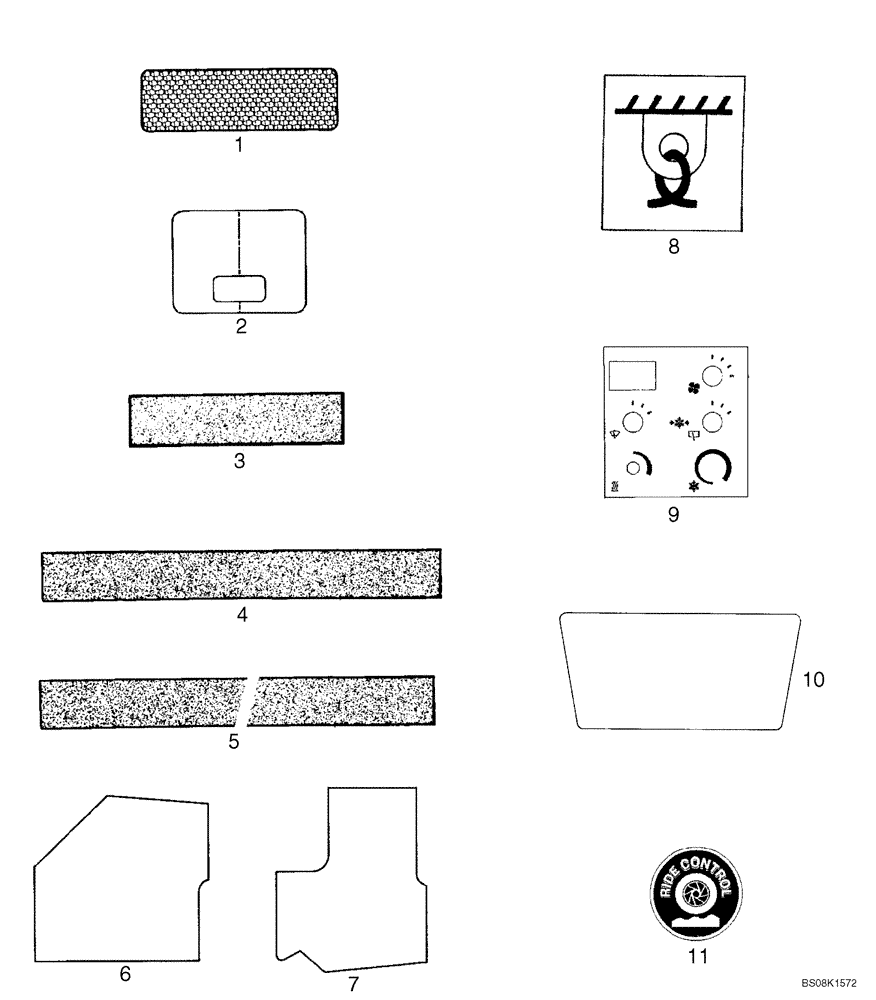 Схема запчастей Case 570MXT - (09-60) - DECALS (09) - CHASSIS/ATTACHMENTS