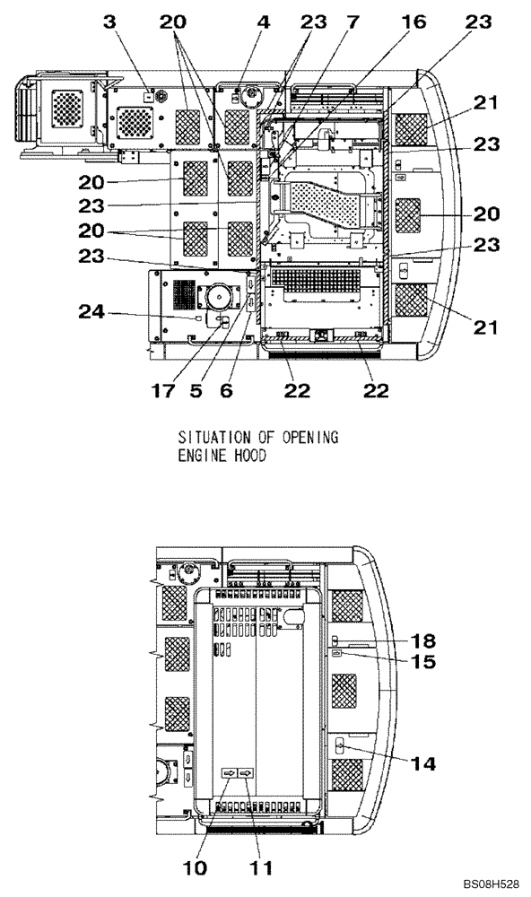 Схема запчастей Case CX470B - (09-59) - DECALS (09) - CHASSIS