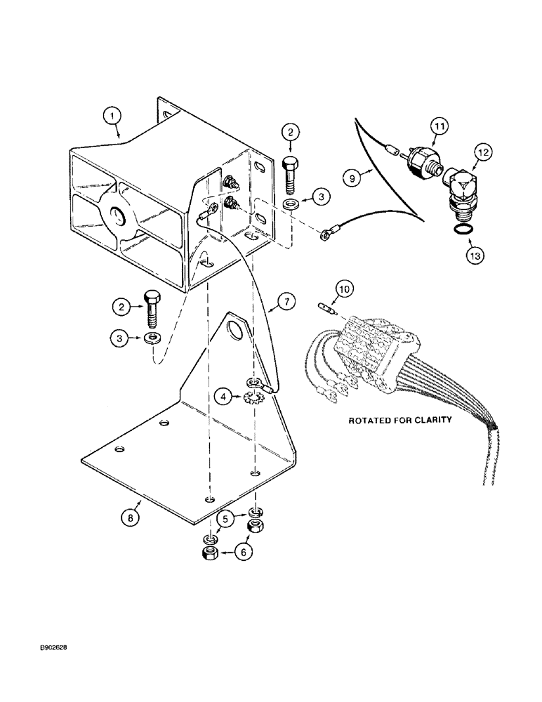 Схема запчастей Case 590 - (4-48) - BACKUP ALARM, PRIOR TO P.I.N. JJG0206623 (04) - ELECTRICAL SYSTEMS