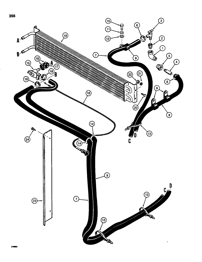 Схема запчастей Case 850C - (356) - CAB HEATING SYSTEM (05) - UPPERSTRUCTURE CHASSIS