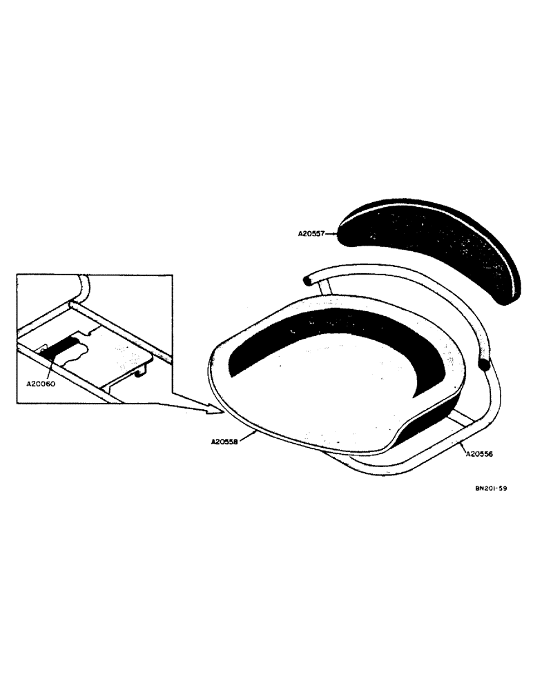 Схема запчастей Case UTILITY - (44) - DELUXE SEAT, OPTIONAL 