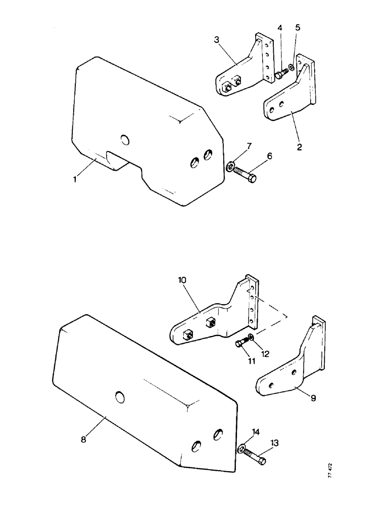 Схема запчастей Case 850 - (L07-1) - LOADER COUNTERWEIGHTS (05) - UPPERSTRUCTURE CHASSIS