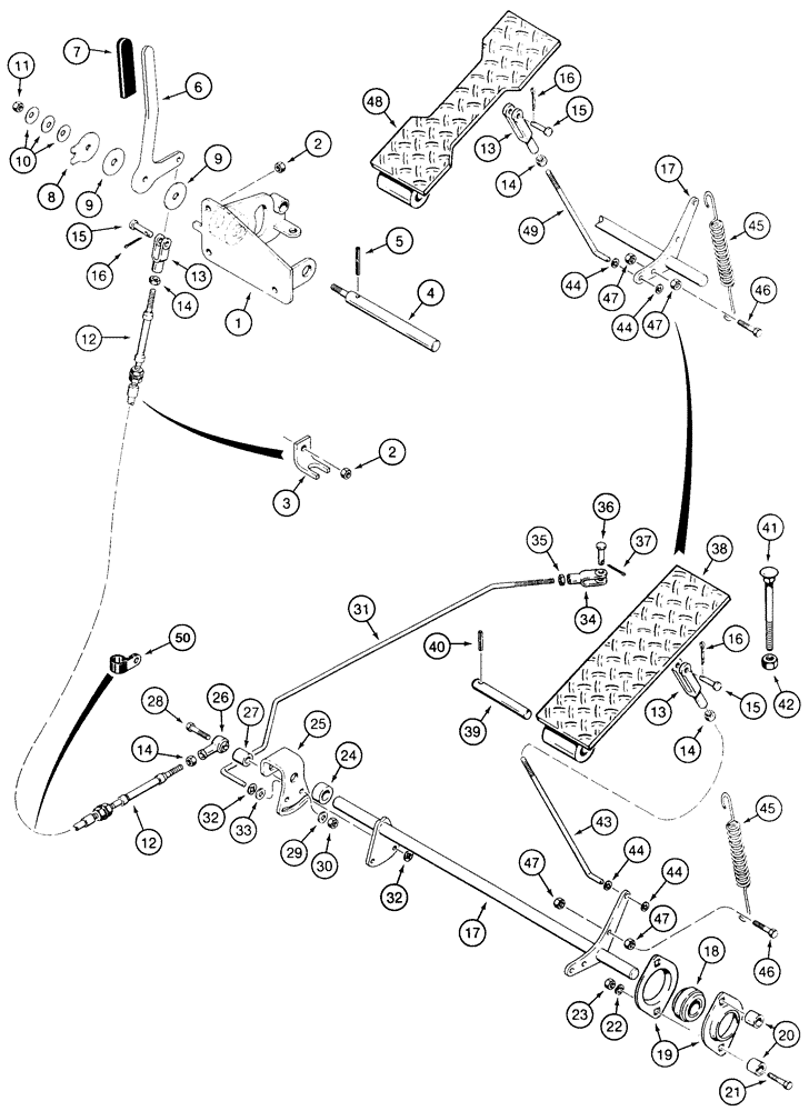 Схема запчастей Case 855E - (3-02) - THROTTLE CONTROLS (03) - FUEL SYSTEM